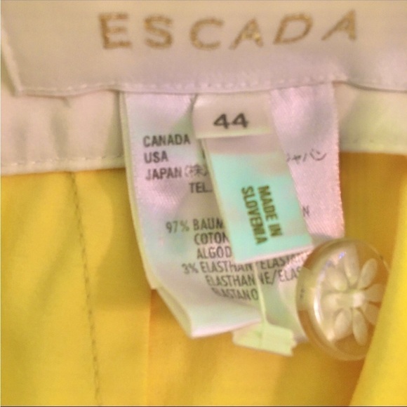 ESCADA 2 PIECE JACKET 43 AND PANTS 44 SET IN SUNFLOWER IN EXCELLENT CONDITION - Picture 11 of 16